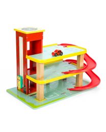 Le Toy Van - Garage Rouge de Dino - Ensemble de jeu en bois