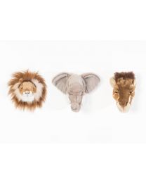 Wild & Soft - Coffret safari petits trophées - Tête d'animal